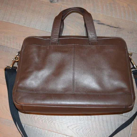 COACH Hamilton Briefcase Leather Laptop Carry Messenger Bag Commuter Case F54801
